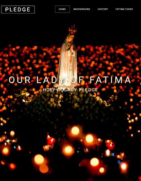 Our Lady of Fatima website screenshot