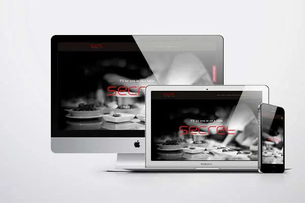 Website designed for Secret Restaurant Rangiora.